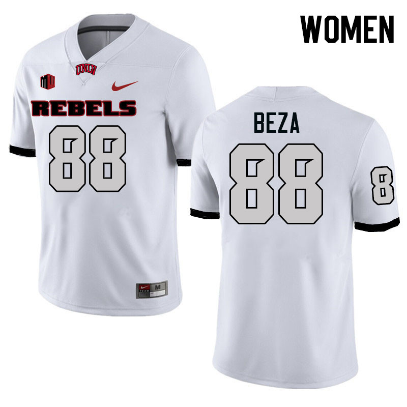 Women #88 Jacob Beza UNLV Rebels College Football Jerseys Stitched-White